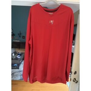 Nike Dri-Fit On Field Apparel Tampa Bay Buccaneers Red Long Sleeve Shirt 3xl